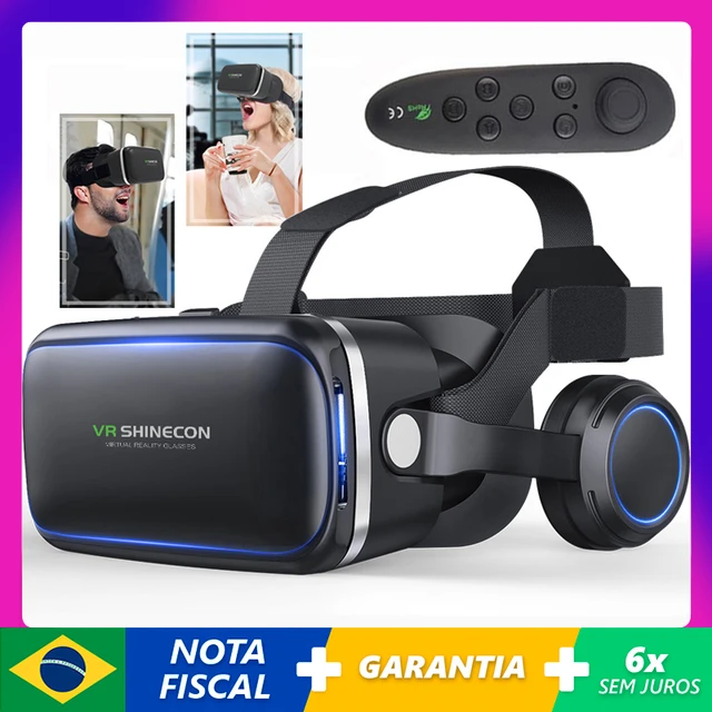 VR Headset Auriculares de realidad virtual Gafas 3D con 120 ° FOV, lentes  anti-luz azul, auriculares estéreo, para todos los teléfonos inteligentes