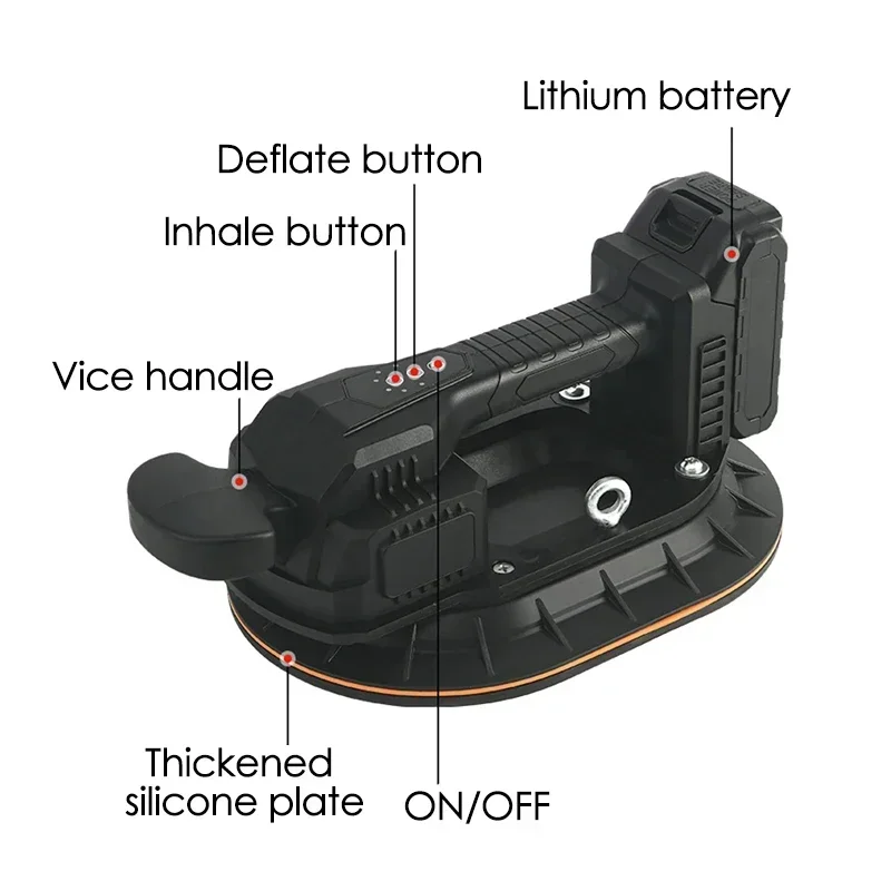 Electric Vacuum Suction Cup 150KG 4 Gears Adjust Granite Glass Tile Suckers Air Pump Lifting Tool Applicable to Makita Box Pack vacuum suction cup vacuum sucker