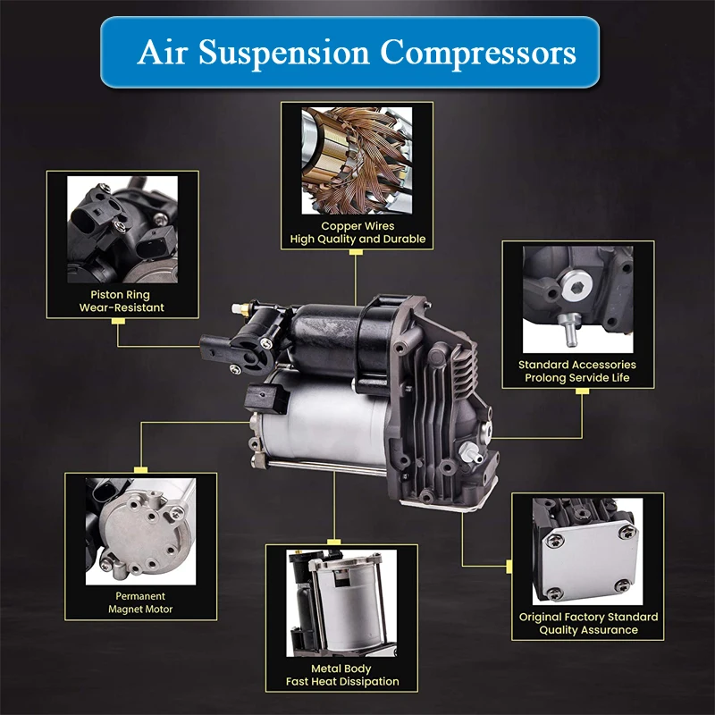 Air Suspension Compressors For E39 E65 E53 E61 E60 E70 E71 F01 F02 F11 F07 F18 X5 F15 F85 X6 F16 F86 G11 G12 Air Suspension Kit