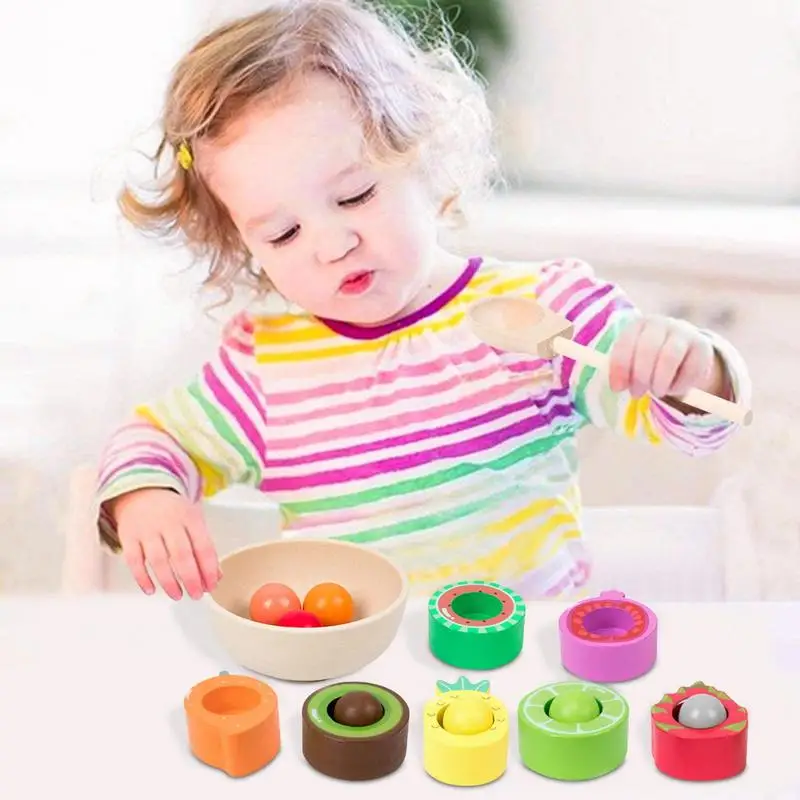 

Wooden Montessori Color Learning Matching Game Sensory Toys Fruit Color Sorting Toys Educational Preschool Learning Activities