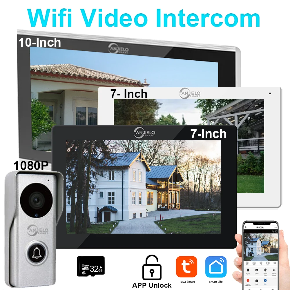 

1080P Video Intercom Tuya Wifi 7/10 Inch Touch Screen for Home Video Door Phone Waterproof Doorbell Apartment Smart Life