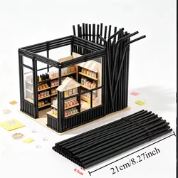 Colorful Biodegradable Reusable Drinking Straws (Black - 1000Pcs)