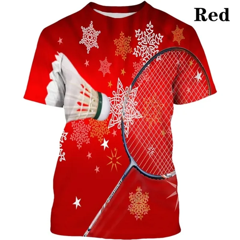 

New Fashion Sports Badminton 3d Printed T-Shirt Men Women Clothing Cool Funny Round Neck Tops Fashion Streetwear T -shirts Tees