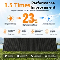Panneau solaire pliable 300W à haute efficacité, chargeur solaire portable monocristallin, module solaire étanche à sorties multiples pour camping-car, bateau, maison, station d'alimentation portable hors réseau. 3