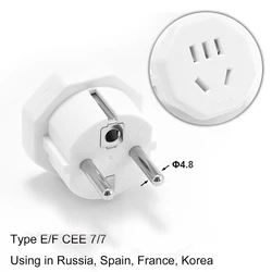 Universal Travel Power Adapter - EU Plug Converter - EU Plug - White
