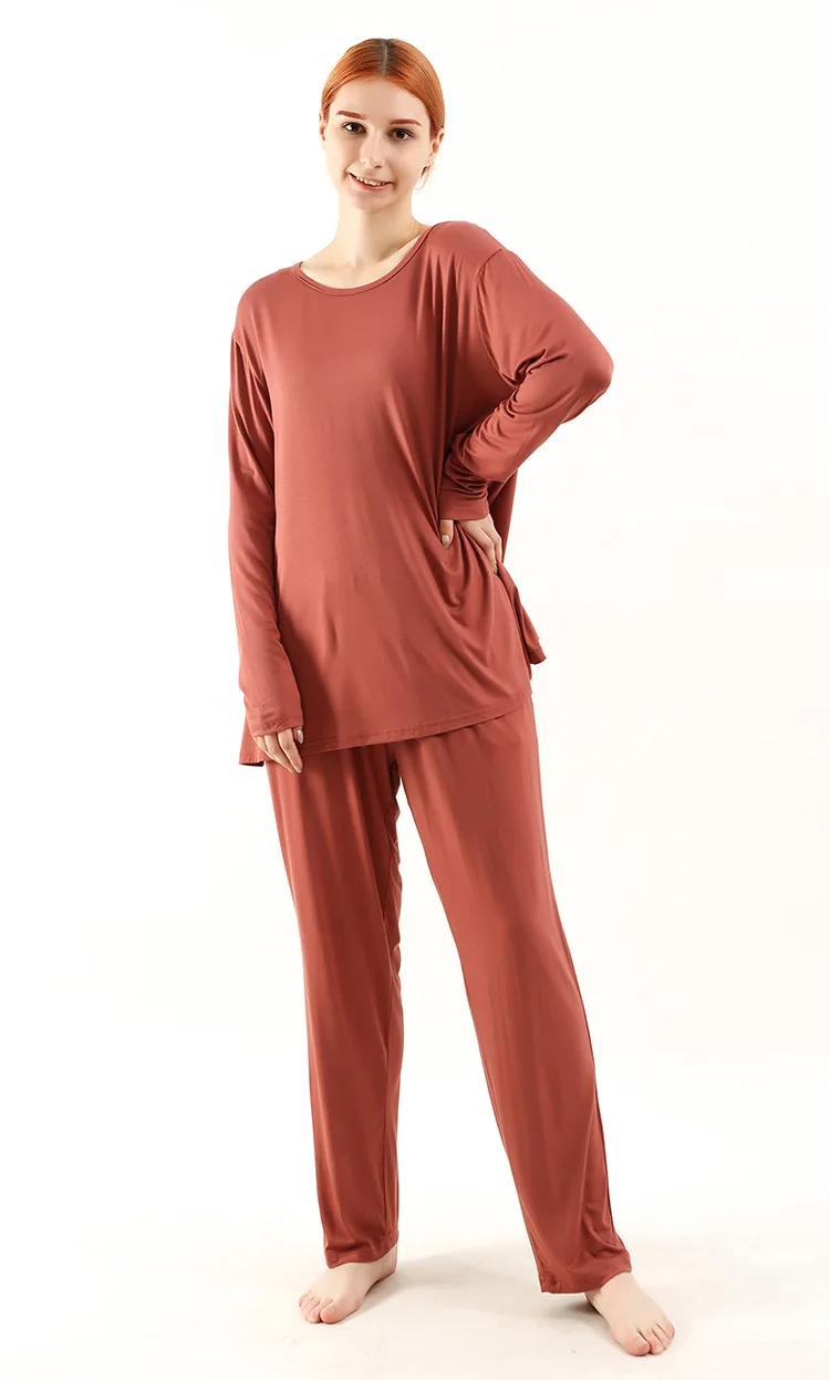 Loose Pajama Set Women Bamboo Fiber 2pcs