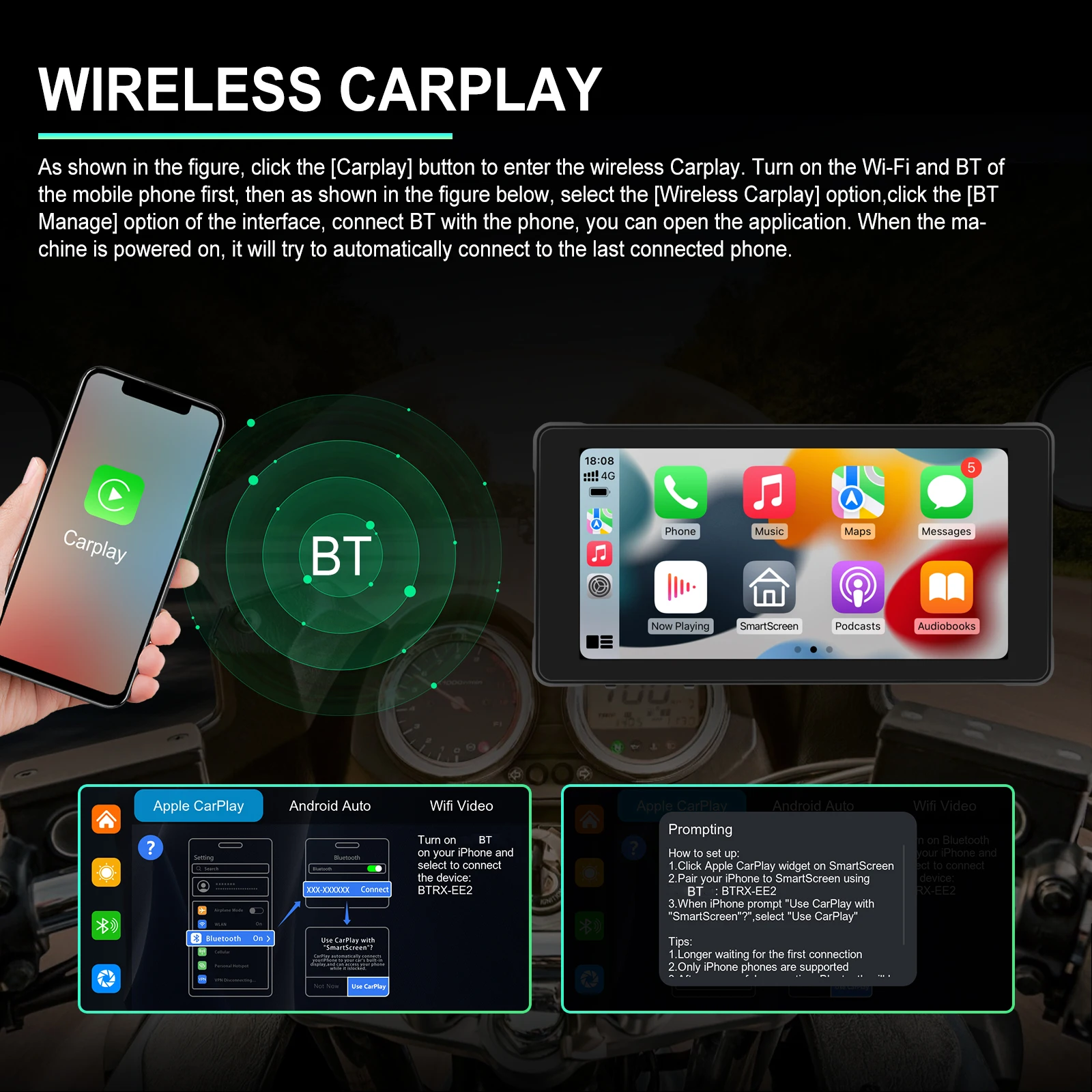 AMPrime  GPS ׺̼ IP67  ī÷ ũ ÷,   ȵ̵ ڵ ڵ , 5.5 ġ