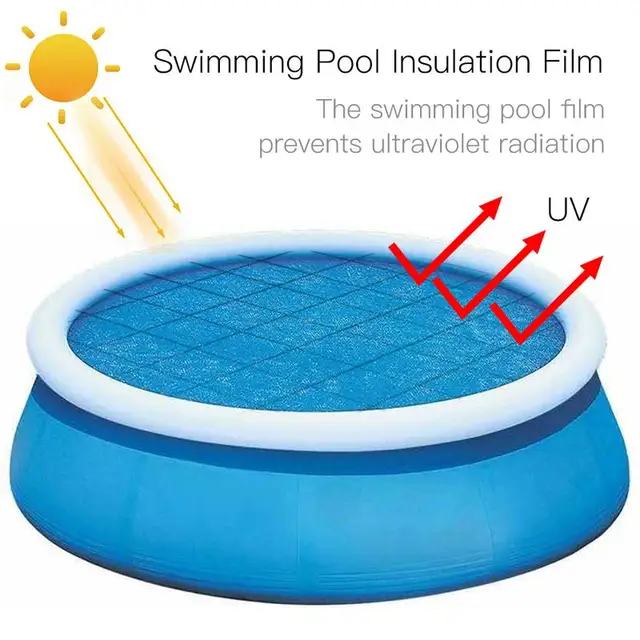 Úszómedence Burkolat Kerek Napenergia Nyári Vízálló Medence Kád Por Kültéri Pe Buborék Film Takaró Kiegészítő Borítás - Image 2
