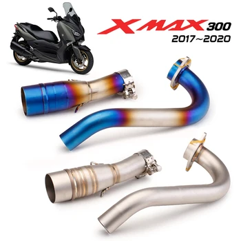 XMAX 300 Motorcycle Exhaust For Yamaha XMAX300 2017-2020 Stainless Steel Front Exhaust Muffler Escape Middle Link Pipe