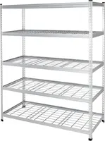 Heavy Duty Adjustable Storage Shelving Unit 5 Shelf High-Grade Aluminum Silver 60 X 24 X 78 Inch Durable 1