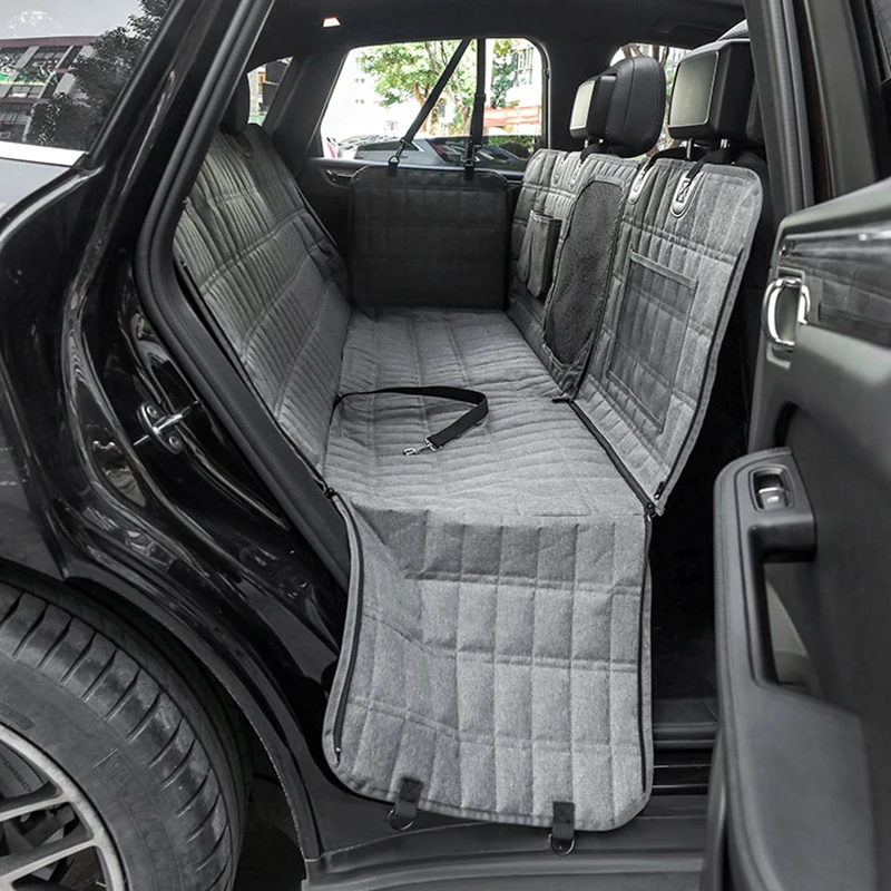 Dog Seat Cover Dog Car Seat Cover with Mesh Window Dog Hammock Waterproof Nonslip Puppy Back Seat Protector Cover For Car Trucks SUV