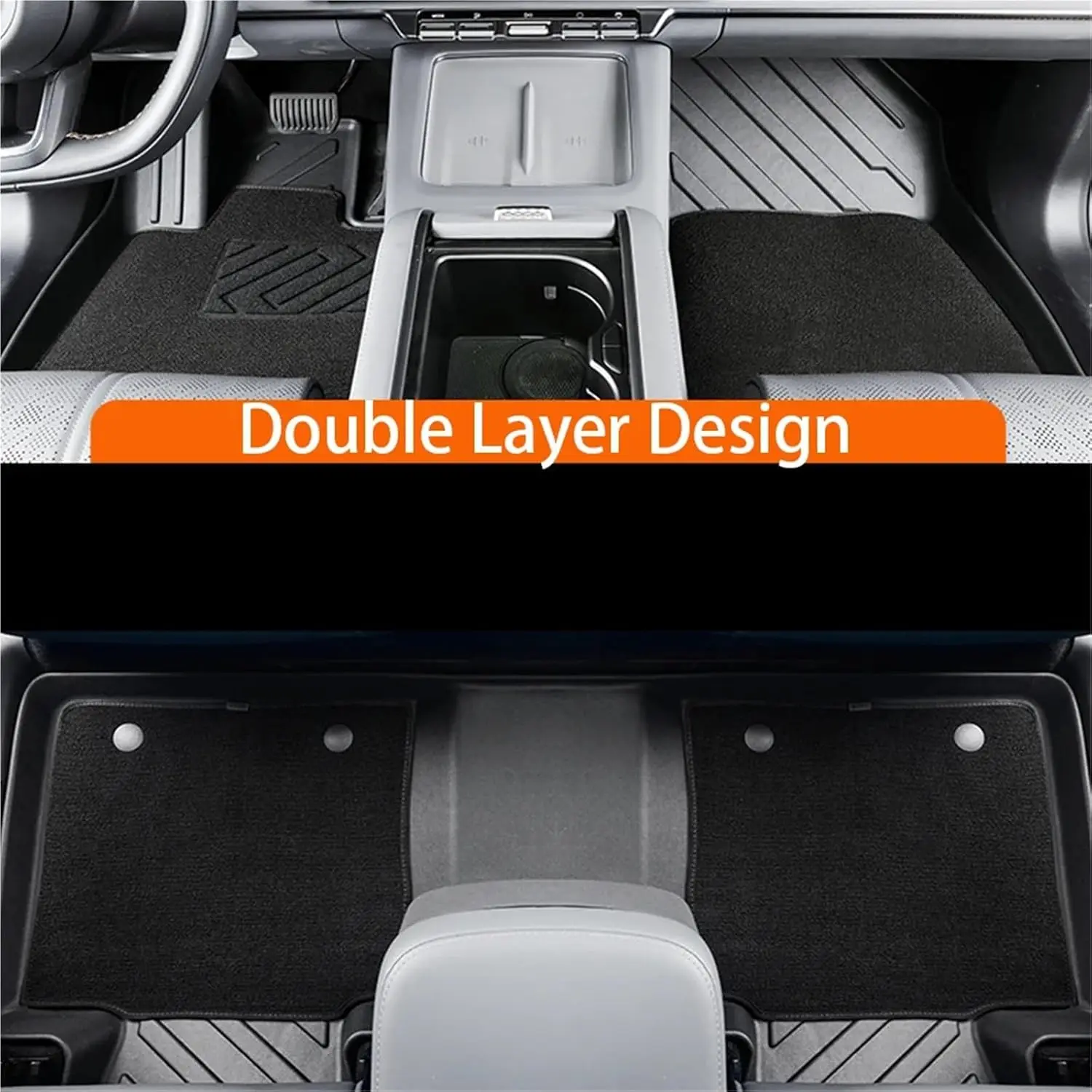 TPE Floor Mats for Zeekr 7X 2024 2025, All-Weather Waterproof