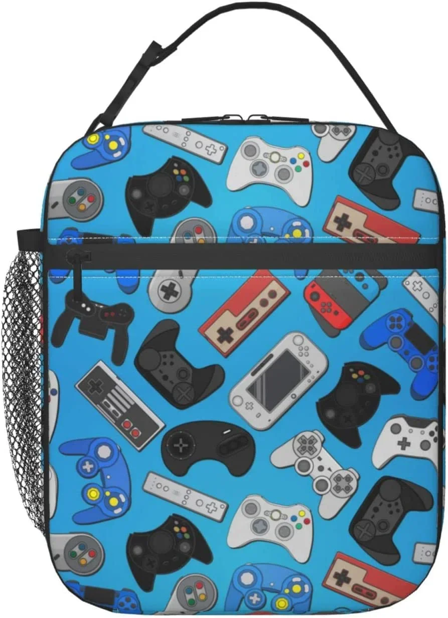 Video Game Controller Lunch Box Insulated Lunch Bag for Women Men Thermal Bento Box Adult