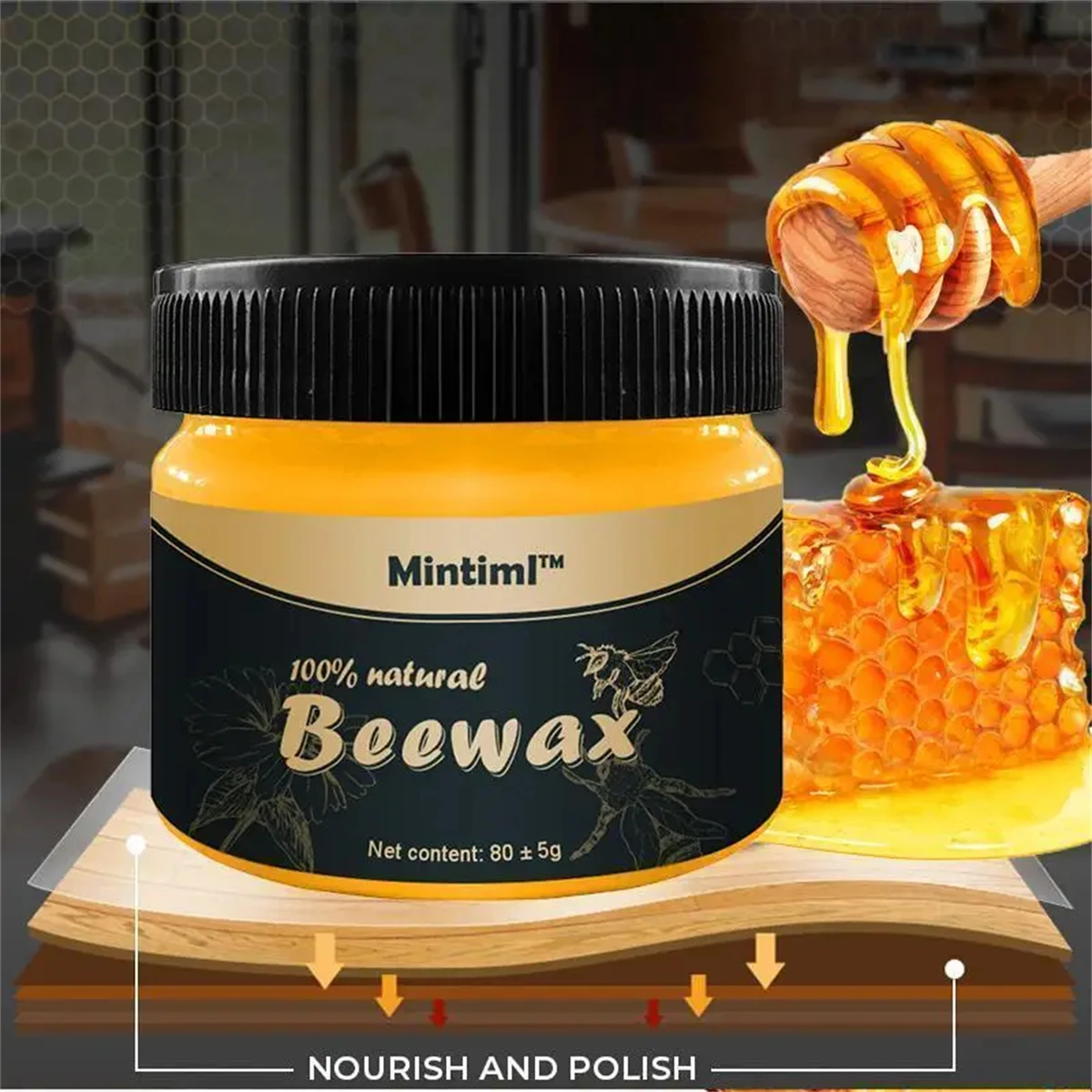 Multipurpose Furniture Polish Beeswax For Wood Furniture Proof & Repair