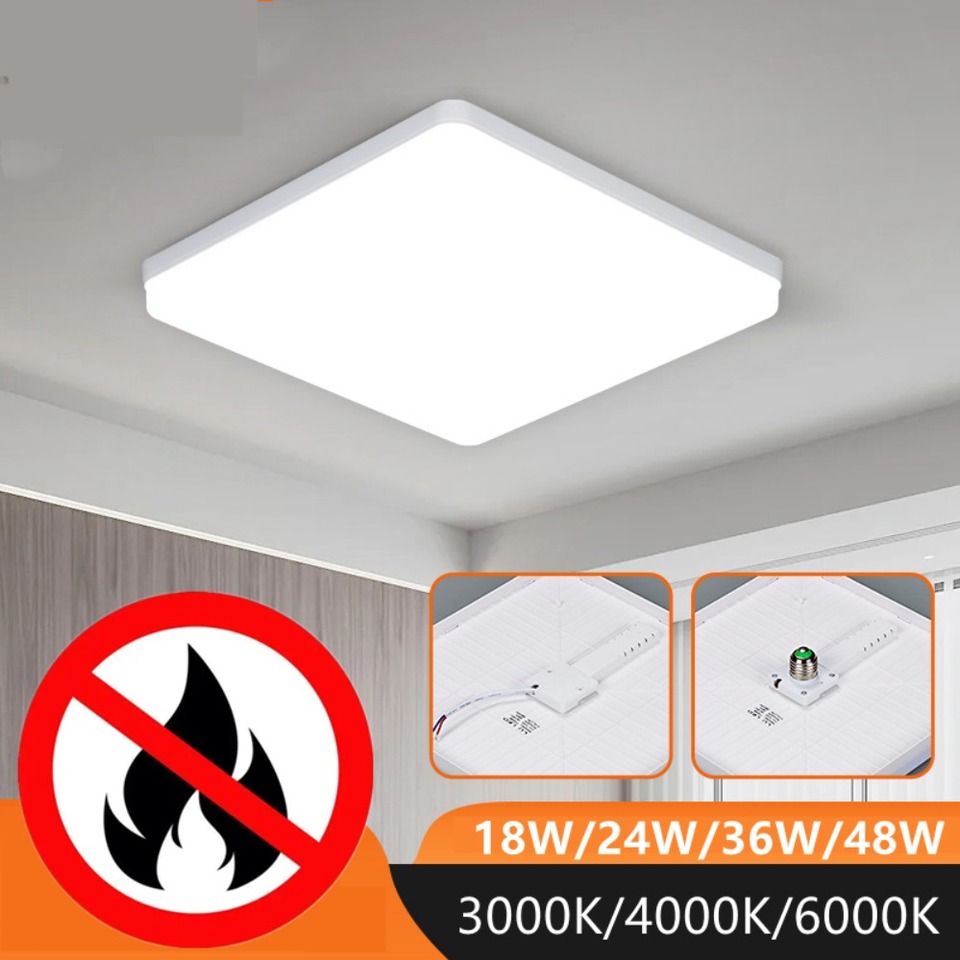 LED Ceiling Light Modern Square shape Ultra-thin Light Fixture Bedroom Living Room 18W 24W 36W 48W Indoor Home Decoration Light