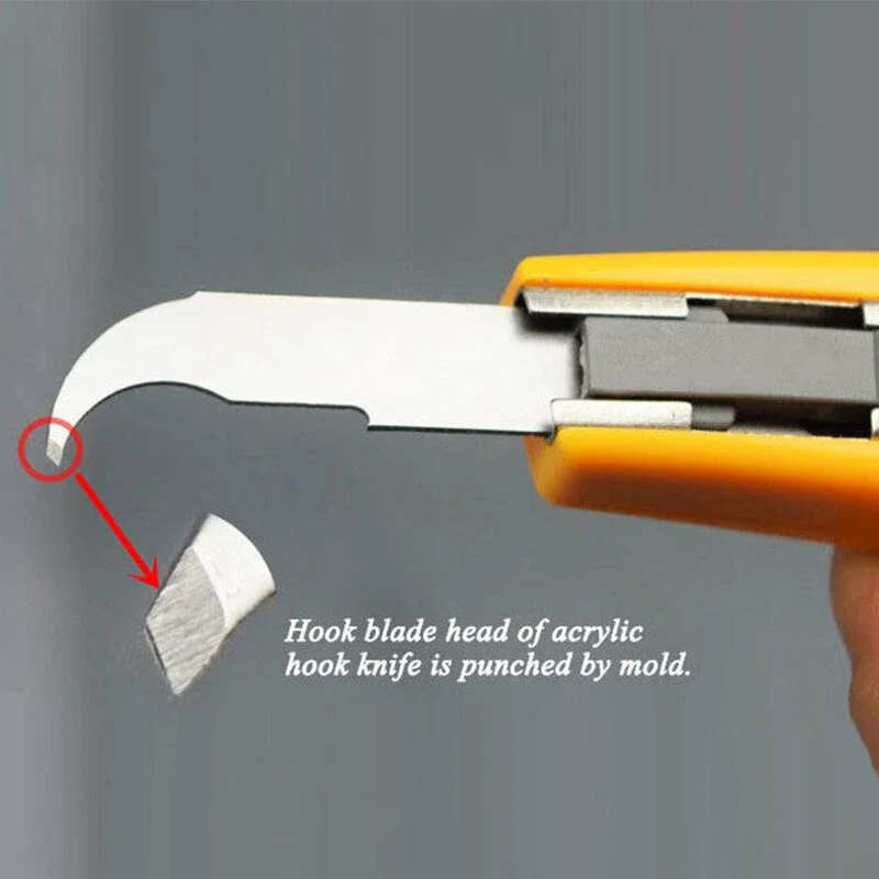 2pcs Acrylic Hook Knife Plastic PVC Cutter Craft Knife Cutting Tool with 6pcs Olecranon Blade
