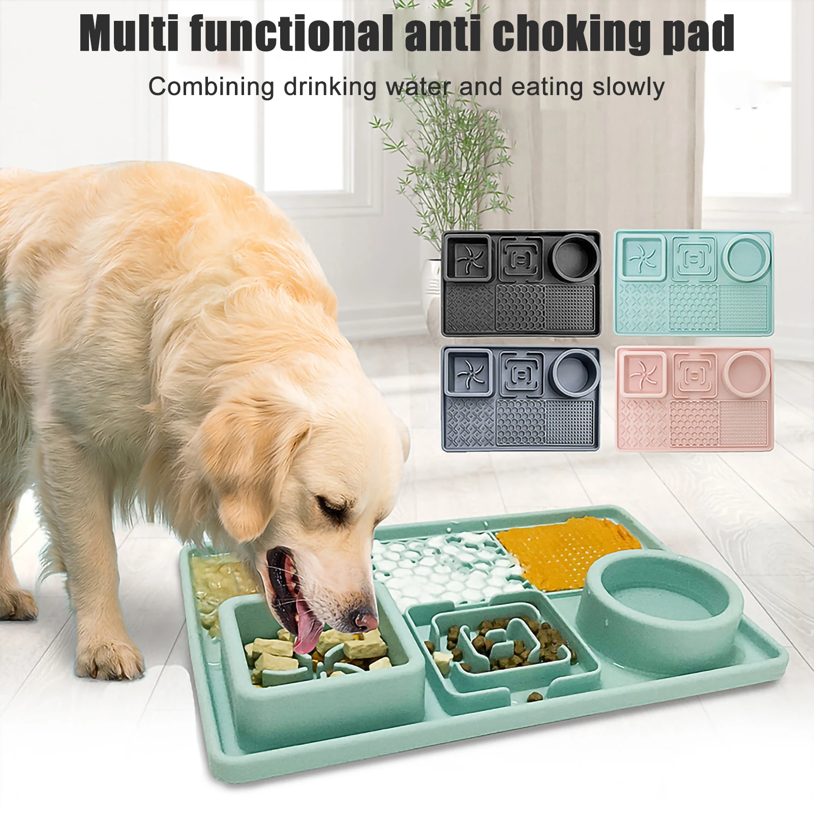 

6 in 1 Pet Licking Mat Pet Eating Ware Dog Cat Slow Food Mat Placemat Dog Feeder Supplies Suction Cup Dog Bathing Distraction