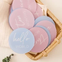 13pcs Baby Milestone Cards Acrylic Number Monthly Memorial Newborn Photography Props Accessories For Newborn Birth Day Gifts 3