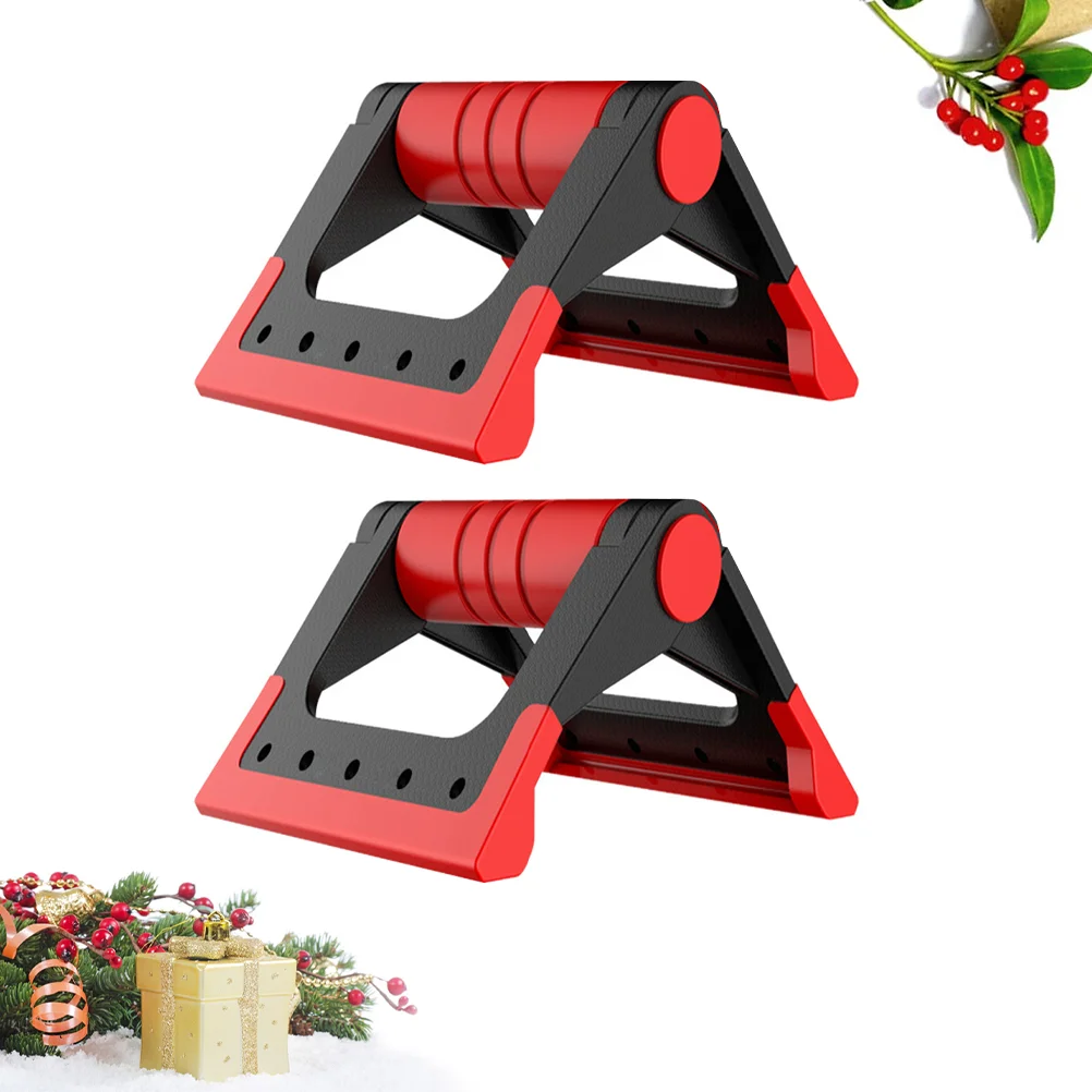 

Foldable Push-up Bracket Home Use Fitness Push-Ups Stand Push-up Rack Push Up Bar (Red)