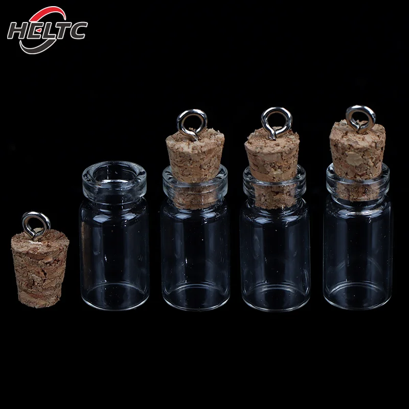 10Pcs Mini Glass Bottles Miniature Potion Bottle Mini Cork Glass Vials Wedding DIY Drift Bottle Wishing