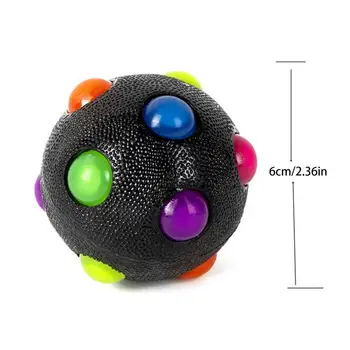 Glowing Ball Dog Light Up Toy TPR Flashing Elastic Ball Molar Ball Dog Chew Toys Dog Teeth Cleaning Toys For Small Large Dogs 5