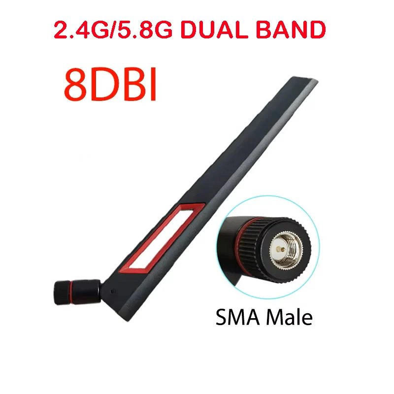 GWS 2.4GHz 5.8Ghz Antenna real 8dBi RP-SMA Connector Dual Band wifi Antena aerial SMA female wireless router CE OEM wifi antenna antenna signal booster