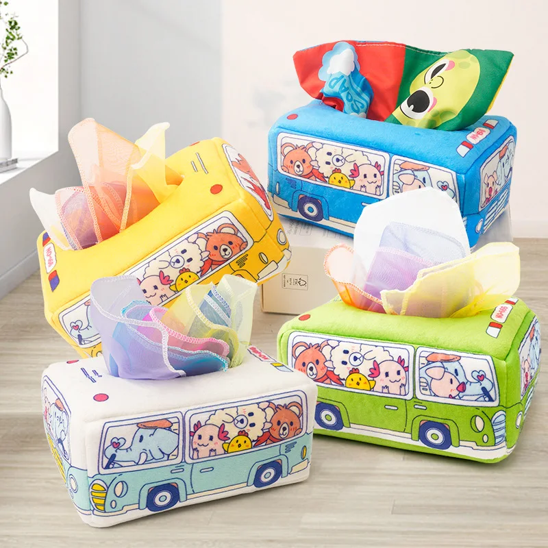 

Baby Toys Infant Pull Along Magical Tissue Box Montessori Toy for 6-24M Boy Girl Early Development Sensory Toys Finger Exercise