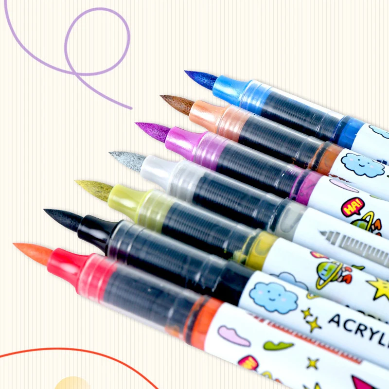 액체 잉크 아크릴 마커 펜 세트, 방수, 레이어드, 세탁 가능, 내구성, 학생 그..