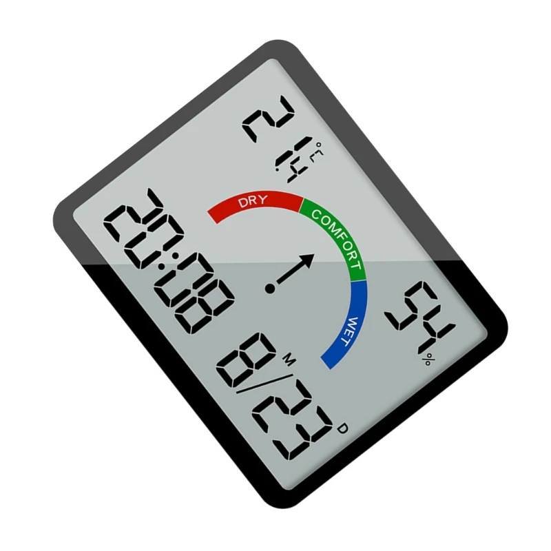 A5YE Stylish Digital Wall Clock Date, Temperature Digital Display Suction 4