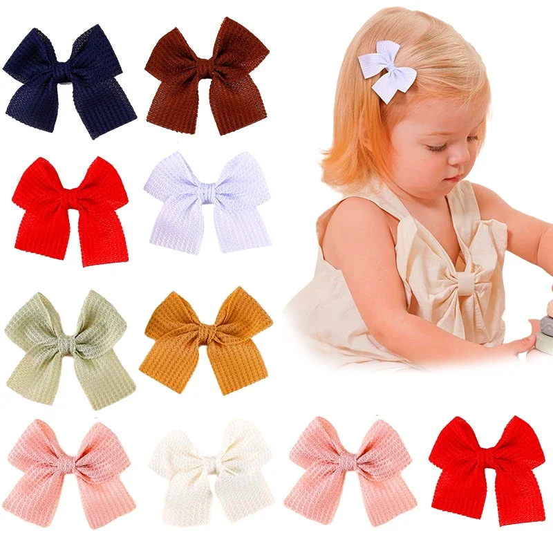 ncmama 8Pcs Hair Bow with Clips For Girls Handmade Ribbon Hairpins Hairgrips Barrettes Kids Headwear Boutique Hair Accessories 8pcs 14x15w 5in1 rgbwa led indoor wall washer wedding entertainment pro led stage rgbwa wall washer led lights with pixel