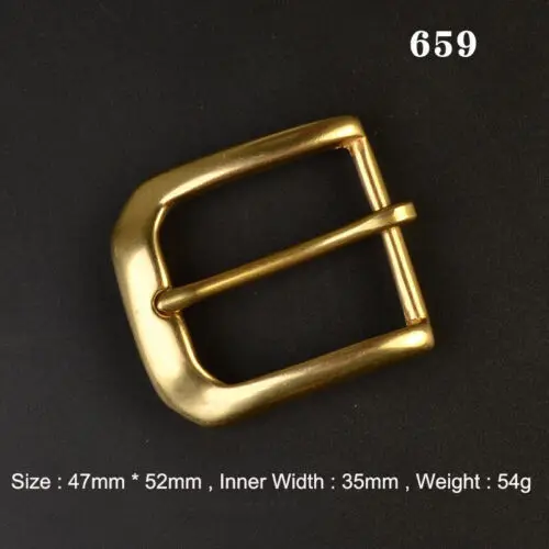 Premium Solid Brass Pin Buckle for Leather Craft and Belt Replacement