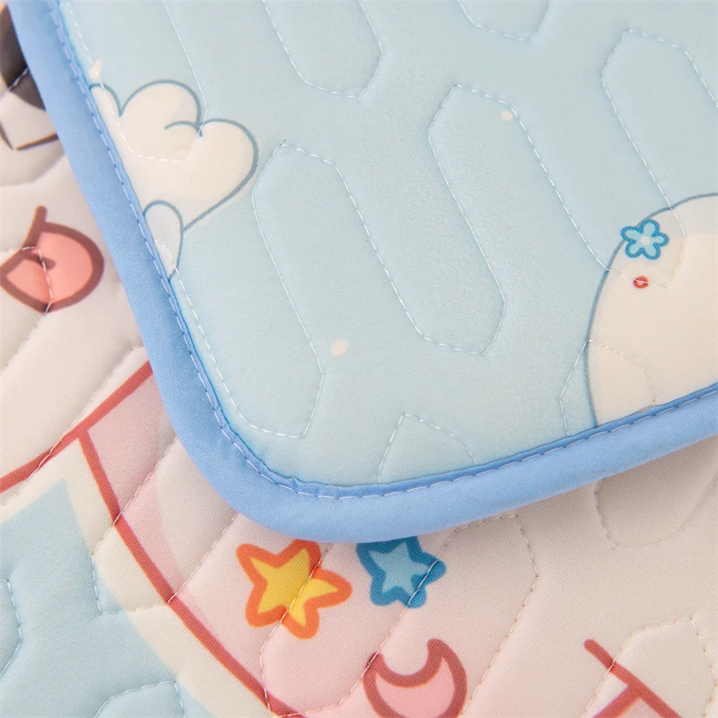 2 pz/set Tappetini rinfrescanti estivi per bambini Scuola materna Pausa pranzo Tappetini morbidi per bambini Modelli simpatici cartoni animati Lenzuolo Pat Cuscino - immagine 3