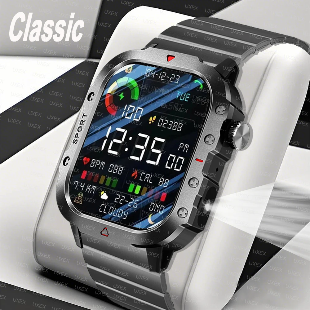 2026 Men Outdoor Sports Smartwatches 2.01 inch HD Screen Holiday Gifts Bluetooth Talking Smartwatches For Women LED Flashlight 1