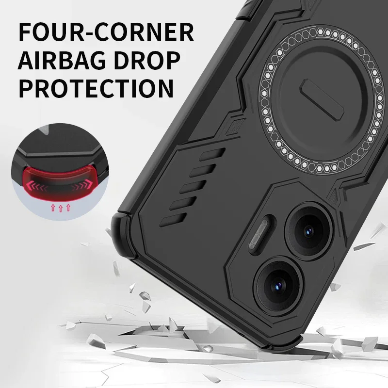 Advanced Heat Dissipation Protective Case with Lens Shield and Magnetic Wireless Charging