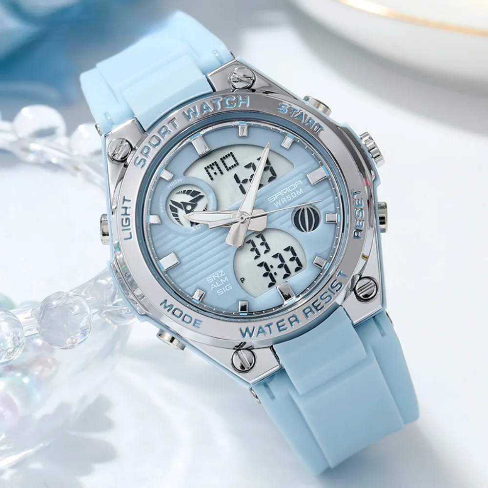 

New Women's Watch Sports Outdoor Fashion Watch Night Glow Calendar Timing Watch Waterproof Multi Functional Women's Watchs