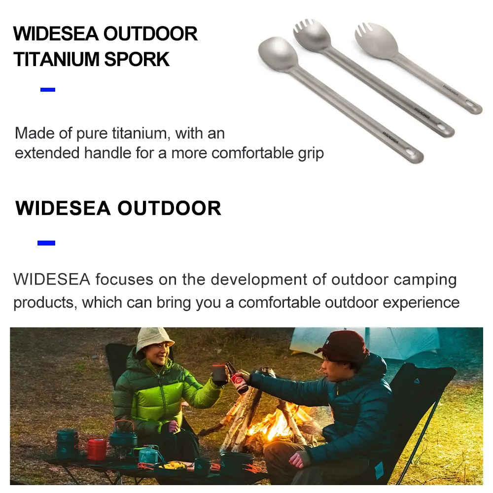 Camping Titanium Spork Spoon Outdoor Lightweight Fork Tableware Portable Picnic Hiking Travelling Ultralight Dinnerware camping cutlery