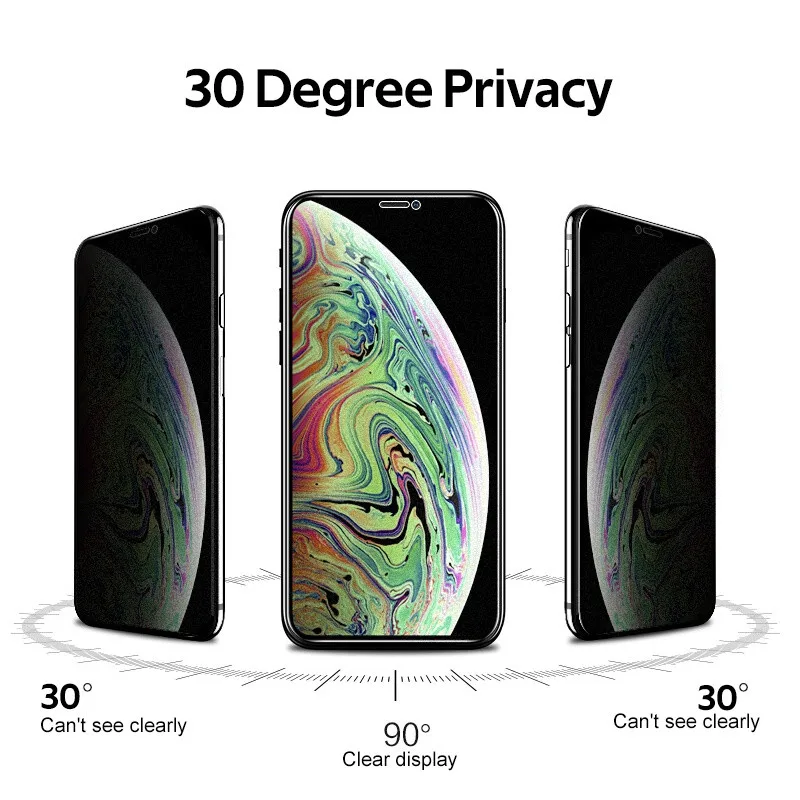 1-4Pcs Matte Ceramic Privacy Screen Protectors for IPhone 12 13 11 Pro Max Mini Anti-spy Film for IPhone XS Max X XR 7 8 6S Plus