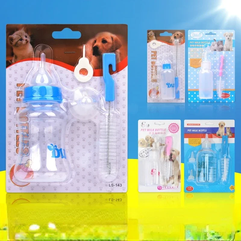 

Набор бутылок для домашних животных, Товары для новорожденных, щенков, котят, полипропиленовая пластиковая бутылка для собак, аксессуары для домашних животных