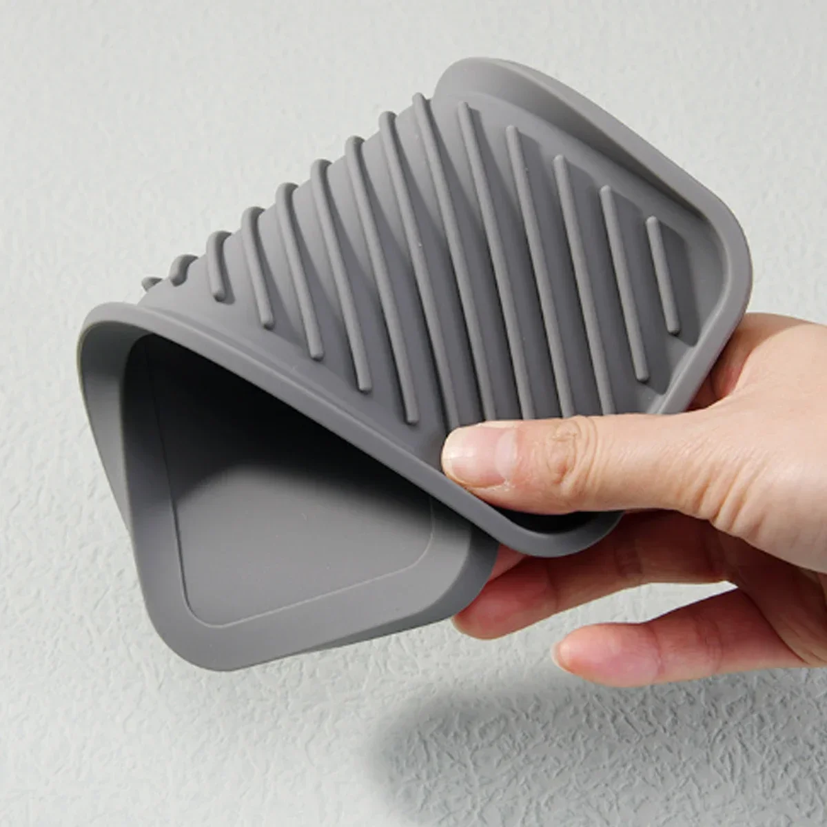 23*9cm Kitchen Silicone Sink Holder Soap Dispenser Countertop Tray Bathroom Shower Shampoo Bottle Storage Tray Draining Pad 4