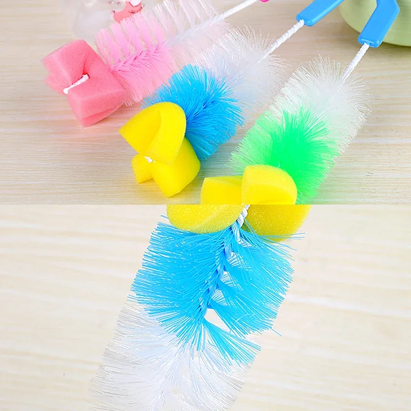 Baby Milk Bottle Cup Cleaner Pacifier Brush 360 Degree Cleaning Tool 2Pcs/set bottle brush,bottle cleaning brush,cleaning brush,cleaning brush set