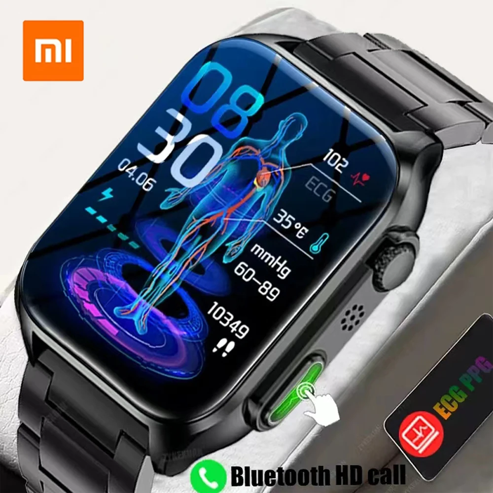 Xiaomi 2023 Blood Glucose Smart Watch Men Ecg + Ppg Cardiofrequenzimetro Salute Pressione Sanguigna Risposta Bluetooth Chiama Smartwatch