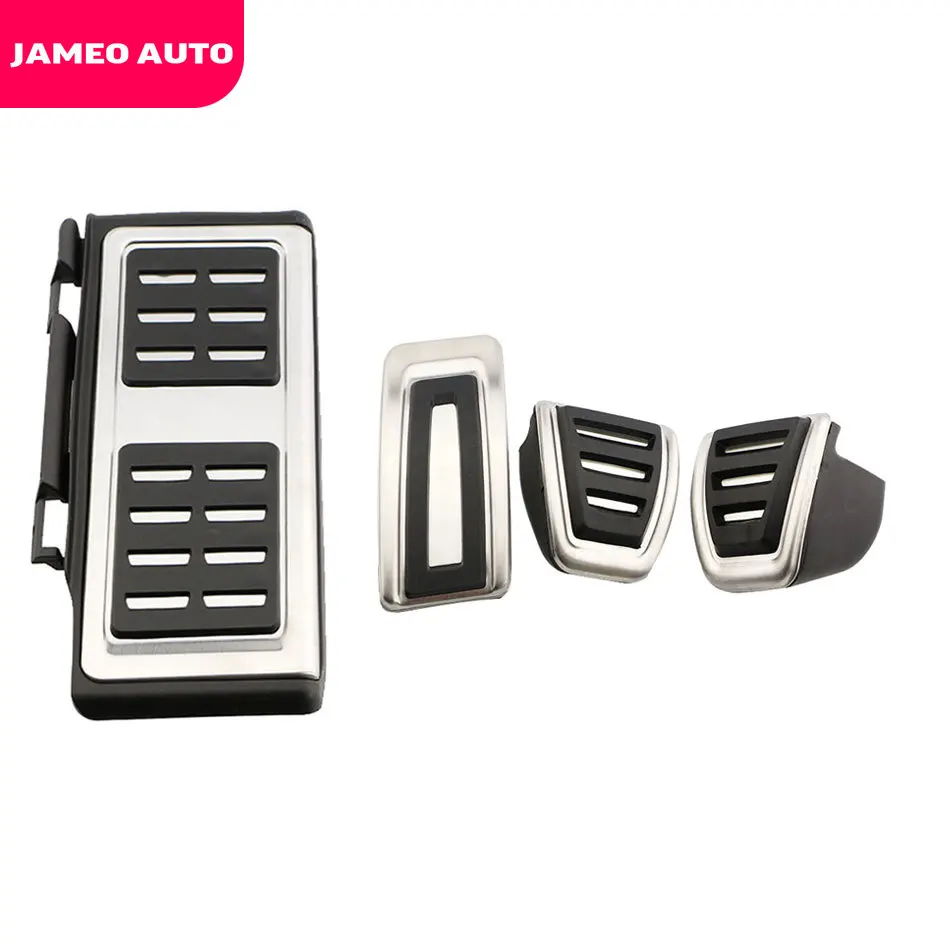 Stainless Steel Car Pedals for Volkswagen VW Golf GTI Passat B8 Polo A05 6C GP Fuel Brake Pedal Rest Foot Pedal Cover car accessories car pedals pedal cover stainless steel pedal cover