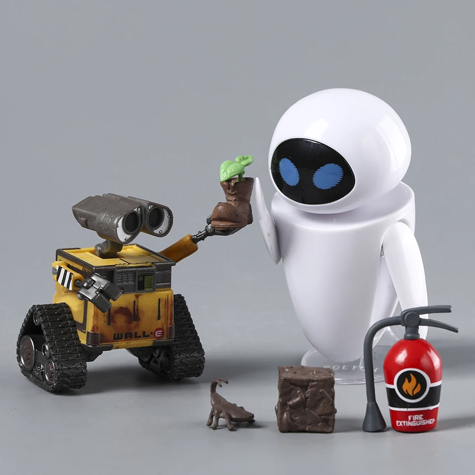Wall E & EVE PVC Action Figure Collectible Model Toy 2-pack