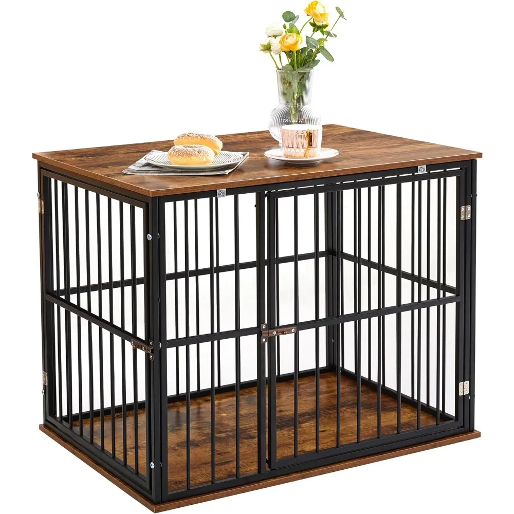 

Dog Crate Furniture for Large Dogs, Heavy-Duty, Chew-Resistant with Washable Cushion, Side End Table, 31.1"*21.5"*25.2"