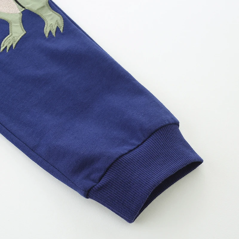 Children'Clothing 2025 Autumn Embroidery Cartoon Dinosaurs Trousers Cotton Baby Boys Kids Clothes Sweatpants Pants