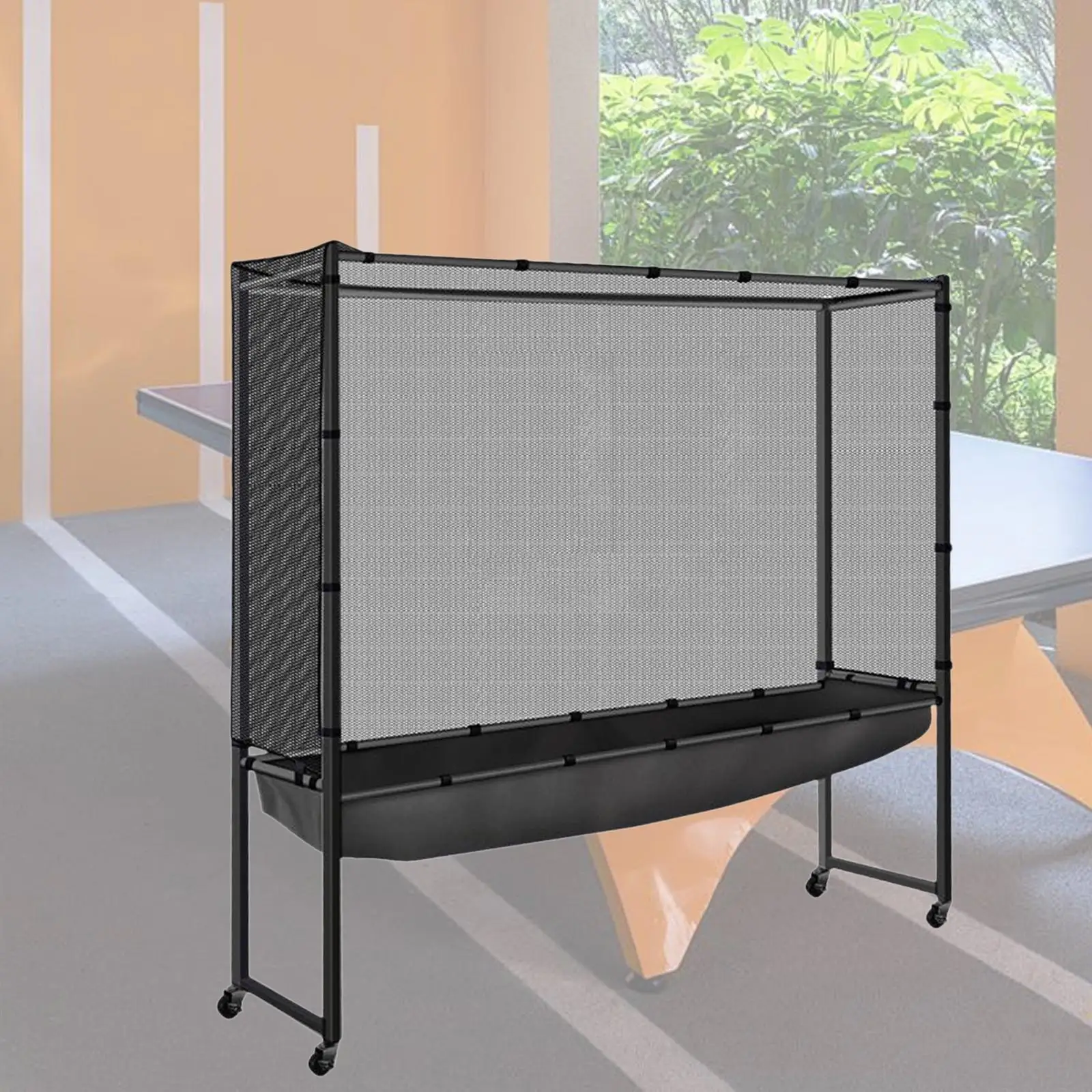 Movable Table Tennis Ball Net Equipment Professional Ping Pong Ball Collection Net Ball Collecting Net for Robot Serve Practice