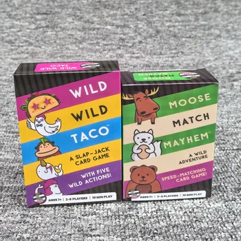 Moose Match Mayhem Card Game Cheese Pizza Wild Adventure Speed Matching Easy Fast and Fun for Family Game Night English Hardcove 1