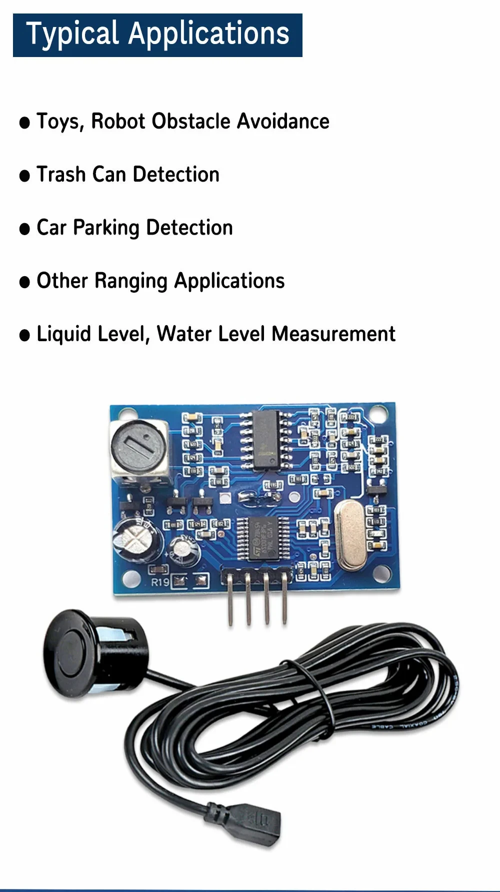 Ultraschall-Entfernungs sensor modul AJ-SR04M für wasserdicht mit 2,5 m Kabels onden entfernungs mess sensor für Arduino 20-450cm – Detail 3