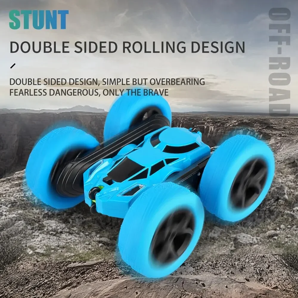 thumbnail image 2 of Coche acrobático RC para niños, doble cara, giro de 360 grados, control remoto de 2,4 G, todoterreno, regalo para niños, adultos y niños, 2 of 6