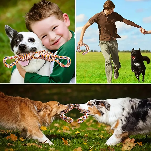 Large Rope Knot Toy for Pet Teeth Grinding Cleaning Cat Dog Boredom Relief Toys Pet Interactive Training Supplies 6